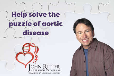 Help solve the puzzle of aortic disease. John Ritter Research Program.